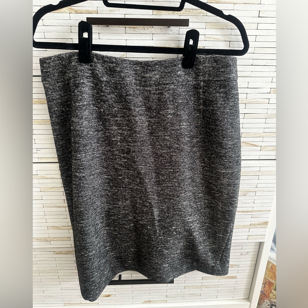 Theory soft yarn wool grey skirt